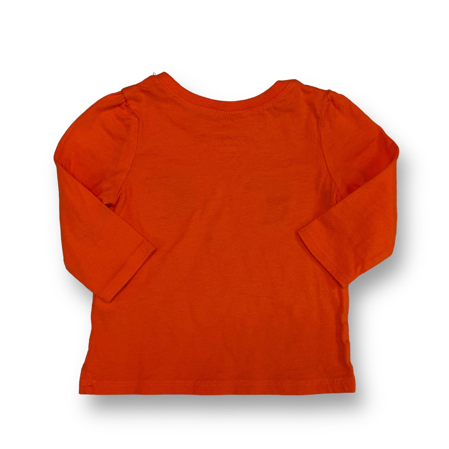 Girls Children's Place Size 6-9 Months Orange Halloween Pumpkin Shirt