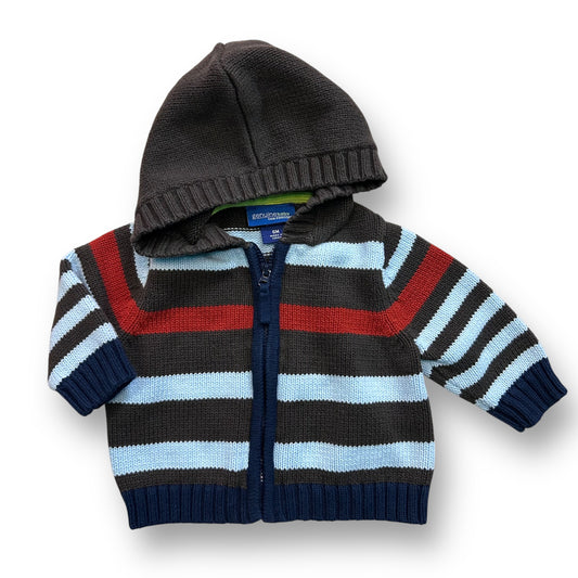 Boys OshKosh Size 6 Months Striped Zip-Up Hoodie Sweater