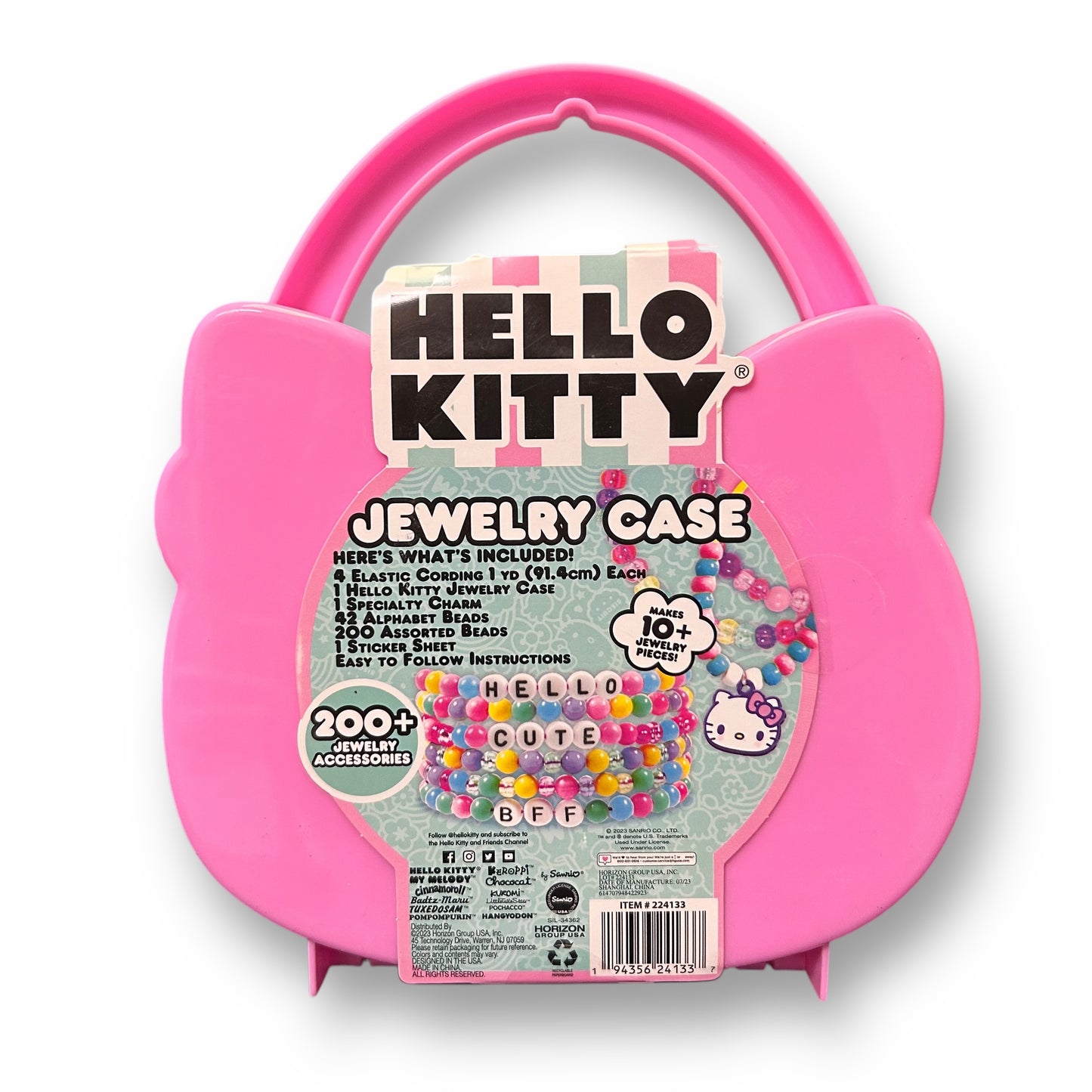 NEW! Hello Kitty Jewelry Case Beading Craft Kit