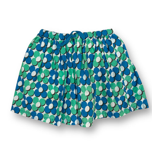 Mini Boden Toddler Girl Size 2/3 Blue & Green Floral Print Pull-On Skirt