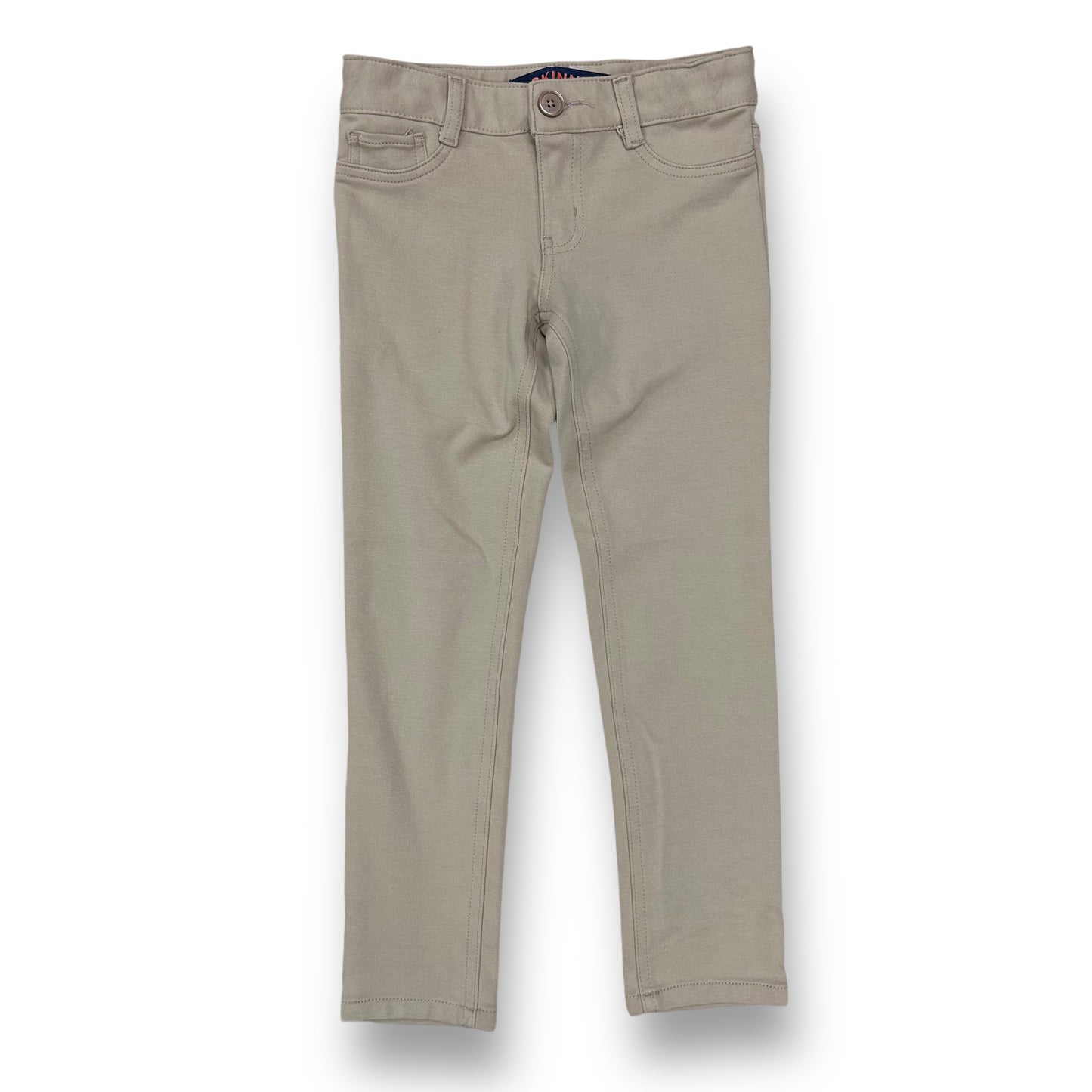Girls Size 7 Adjustable Waist School Uniform Tan Khaki Pants with Pockets