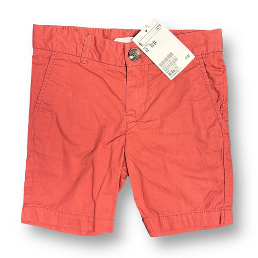 NEW! Boys H&M Size 18-24 Months Salmon Adjustable Fit Khaki Shorts