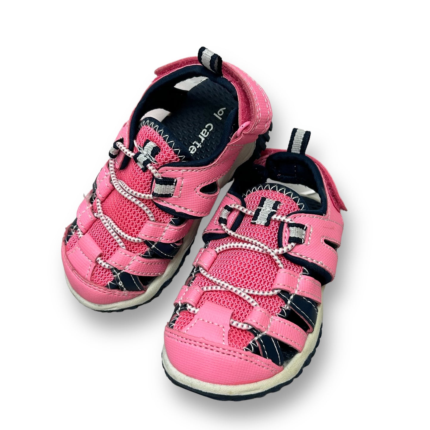 Carter's Toddler Girl Size 6 Navy & Pink Outdoor Easy-On Shoes