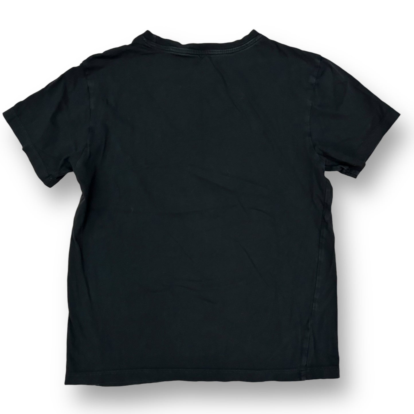 Adidas Youth Boy Size 13/14 Tee Black Logo Printed YLG Short Sleeve Shirt