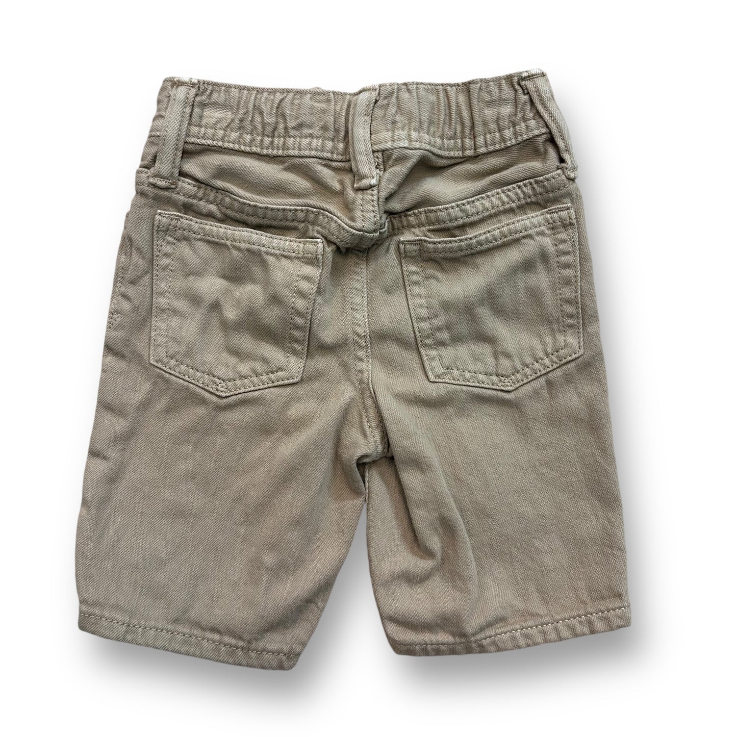 Gap Toddler Boys Size 18-24 Months Shorts Beige Denim Elastic Waist Pull-On