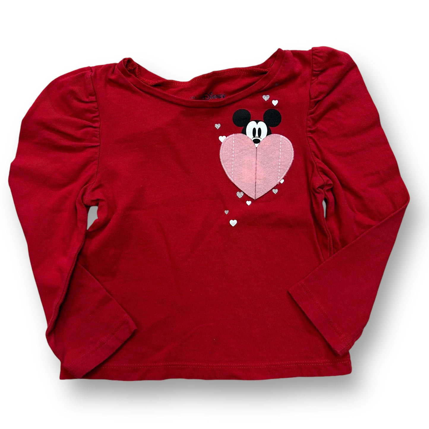 Disney Gap Girls Size 18-24 Months Red Toddler Long Sleeve Mickey Mouse Shirt