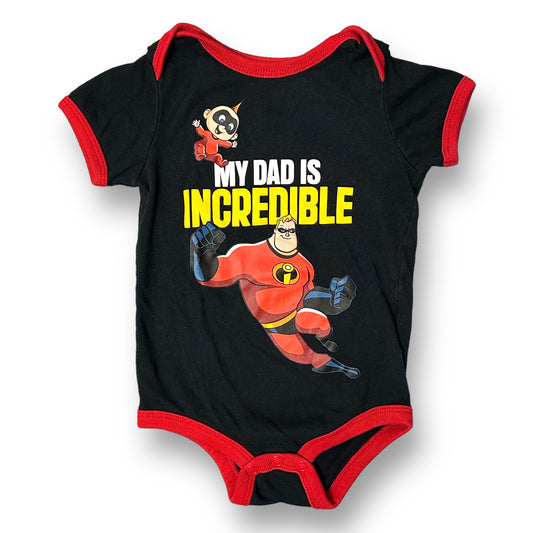 Boys Disney Parks Size 12 Months Black & Red Incredibles Short Sleeve Bodysuit