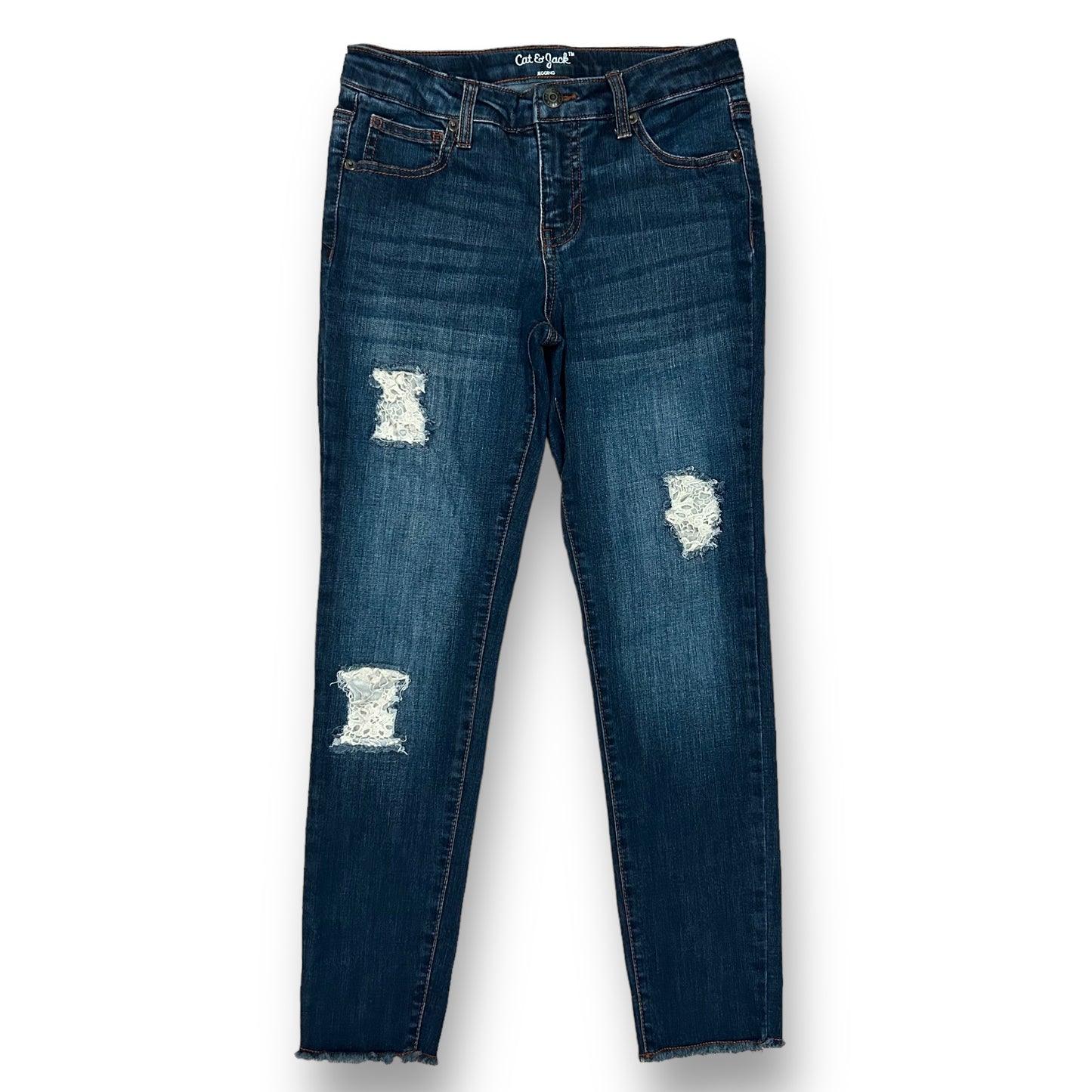 Girls Size 12 Youth Jeans Cat & Jack Denim Distressed Jegging