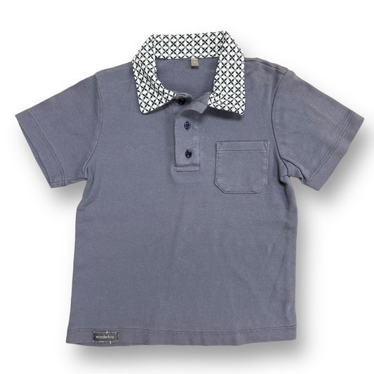 Boys Wonderboy Size 4 Gray 100% Cotton Pocket Polo Shirt