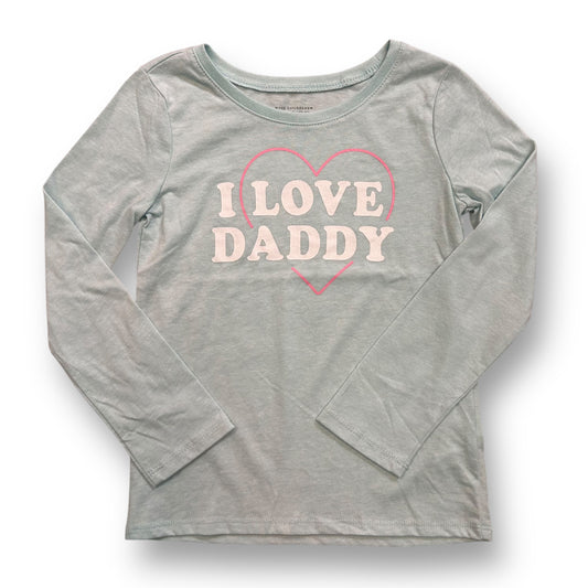 Girls Children's Place Size 5T Aqua I Love My Daddy Long Sleeve Tee