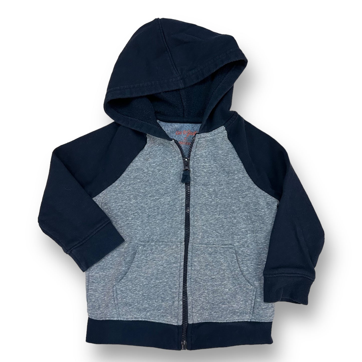 Boys Cat & Jack Size 2T Blue Two-Tone Zippered Hoodie