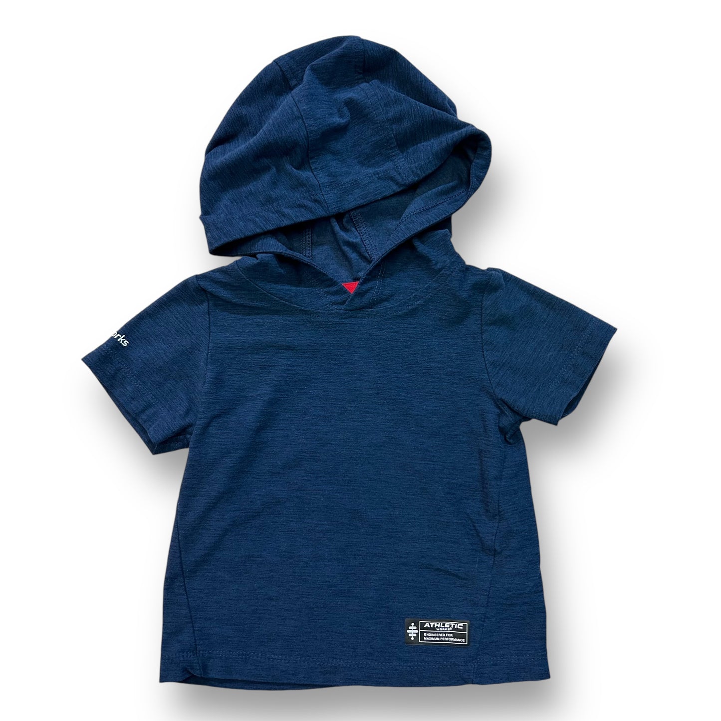 Boys Activewear Size 12 Months Navy Short Sleeve Hoodie Shirt