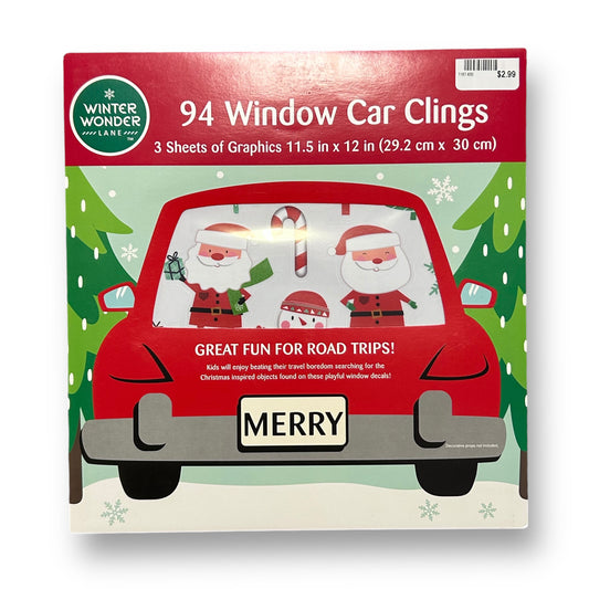 NEW! Winter Wonder Lane Christmas Window Cling Sheets