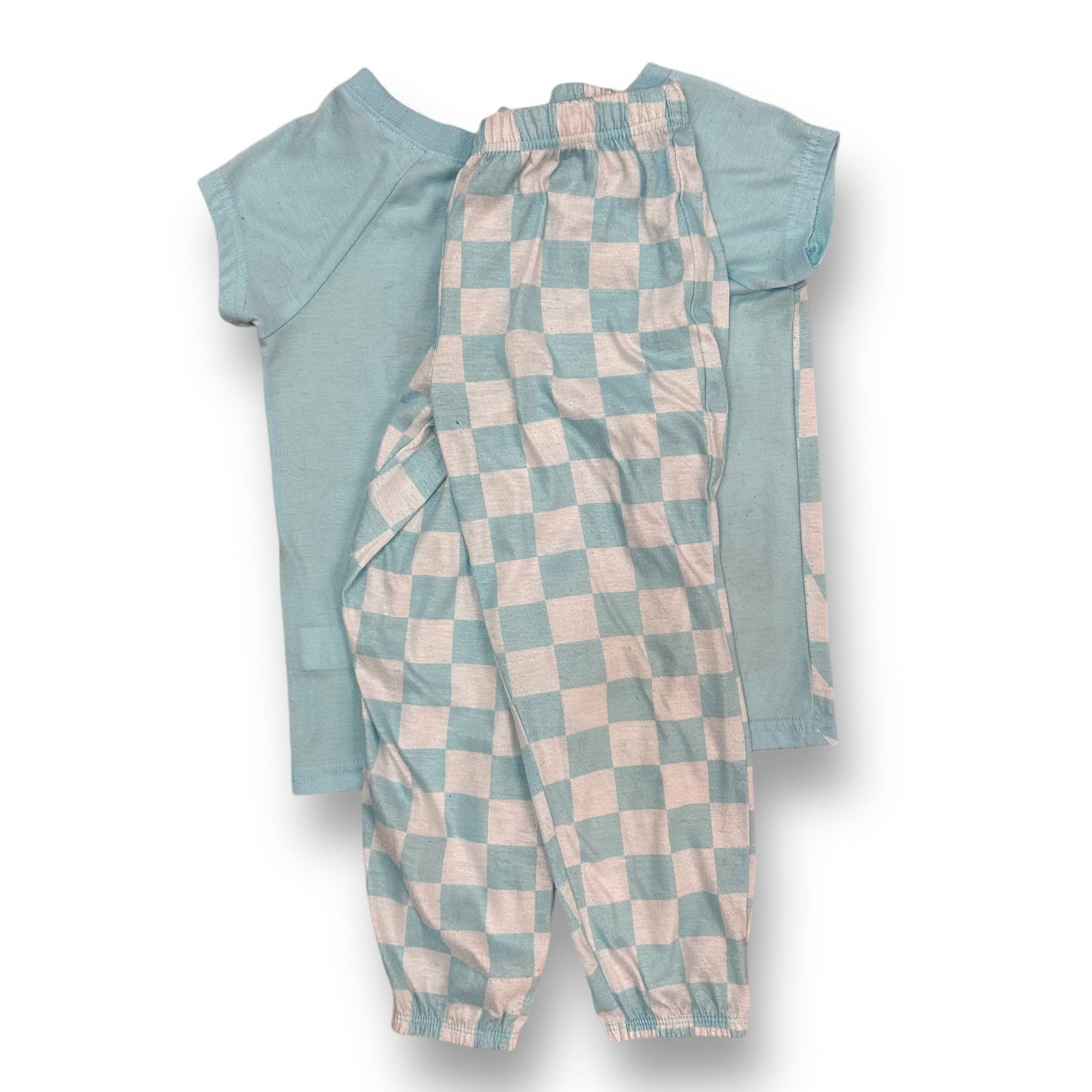 LOL Surprise Girls Size 4/5 Blue and White Checkered Two Piece Pajamas