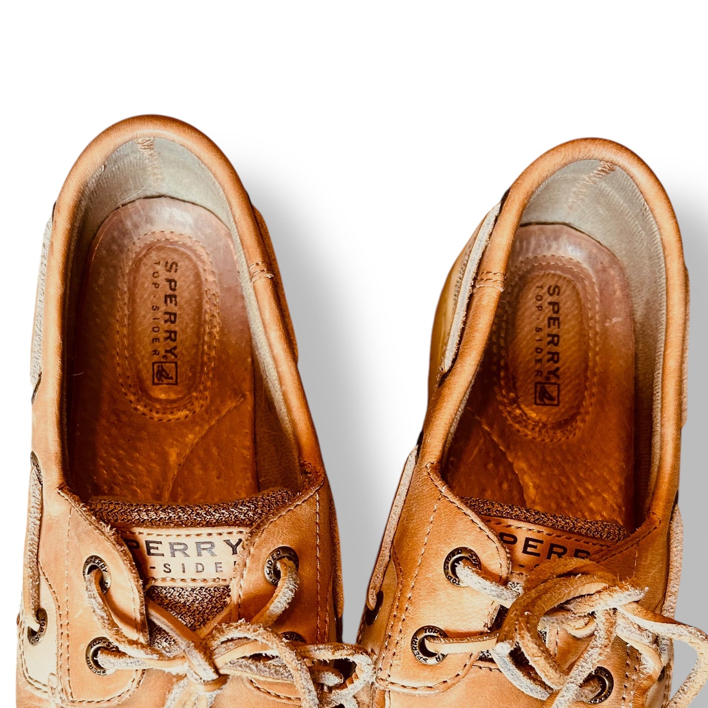 Sperry Top-Sider Angelfish Size 6.5 Women's Slip On Beige Leather Boat Shoes