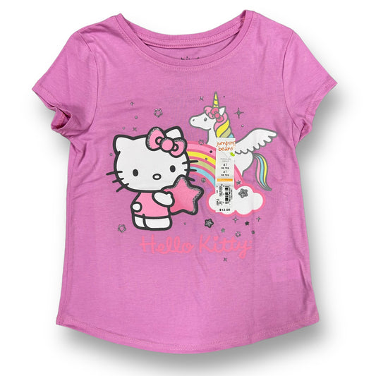 NEW! Girls Jumping Beans Size 4T Lilac Hello Kitty Short Sleeve Shirt