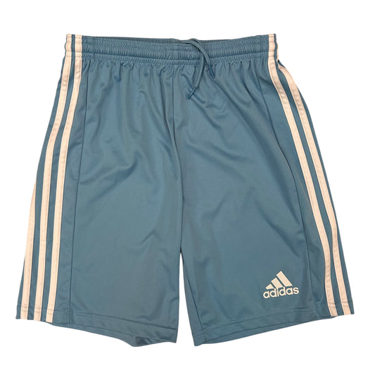 Boys Adidas Size YLG Baby Blue Athletic Drawcord Shorts