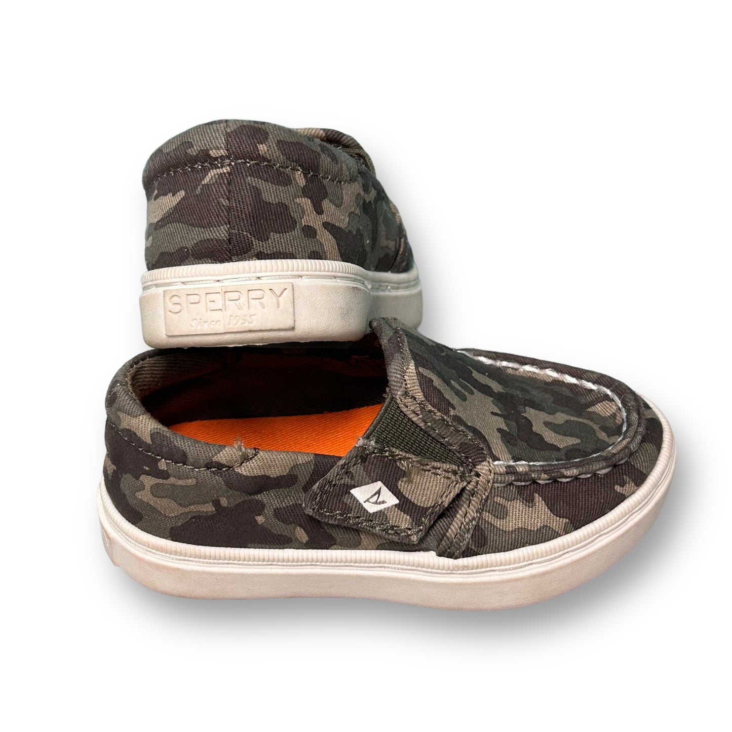 Sperry Top-Sider Toddler Boy Size 5 Camo Slip-On Memory Foam Shoes