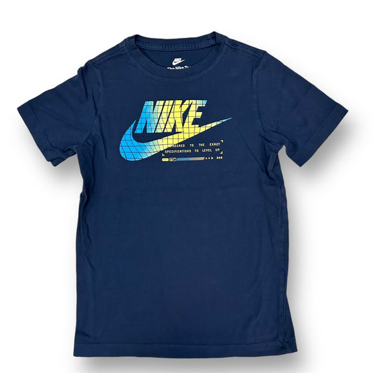 Boys Nike Size 10/12 M Navy Logo Short Sleeve Shirt