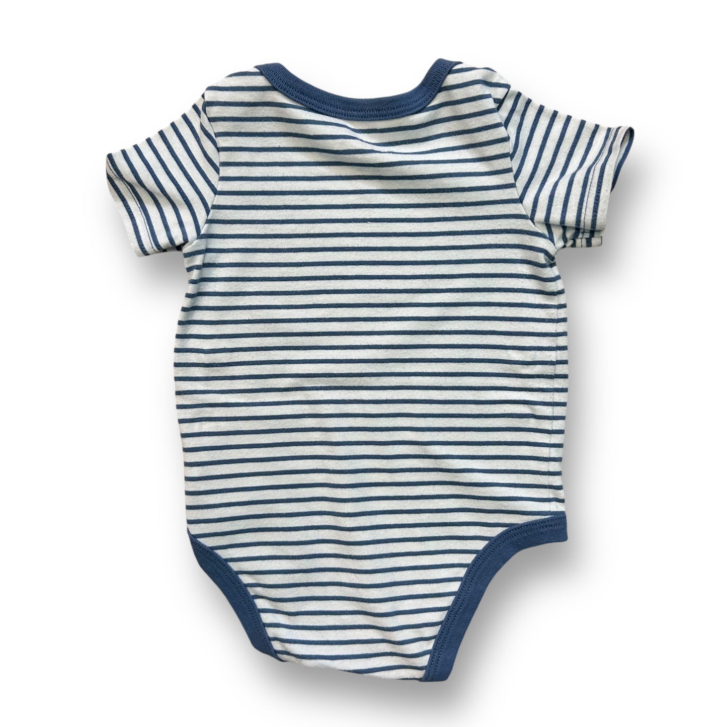 Cat & Jack Baby Boy 3-6 Months Navy and White Striped Short Sleeve Bodysuit