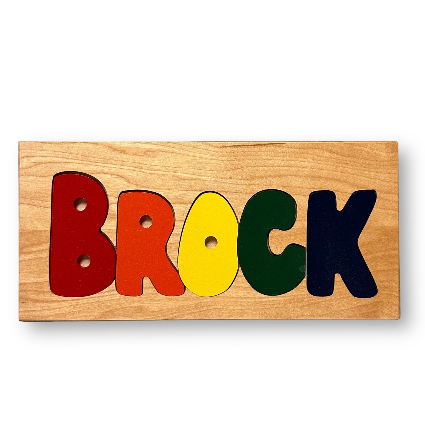 Custom 5-Letter Rainbow Brock Wooden Puzzle