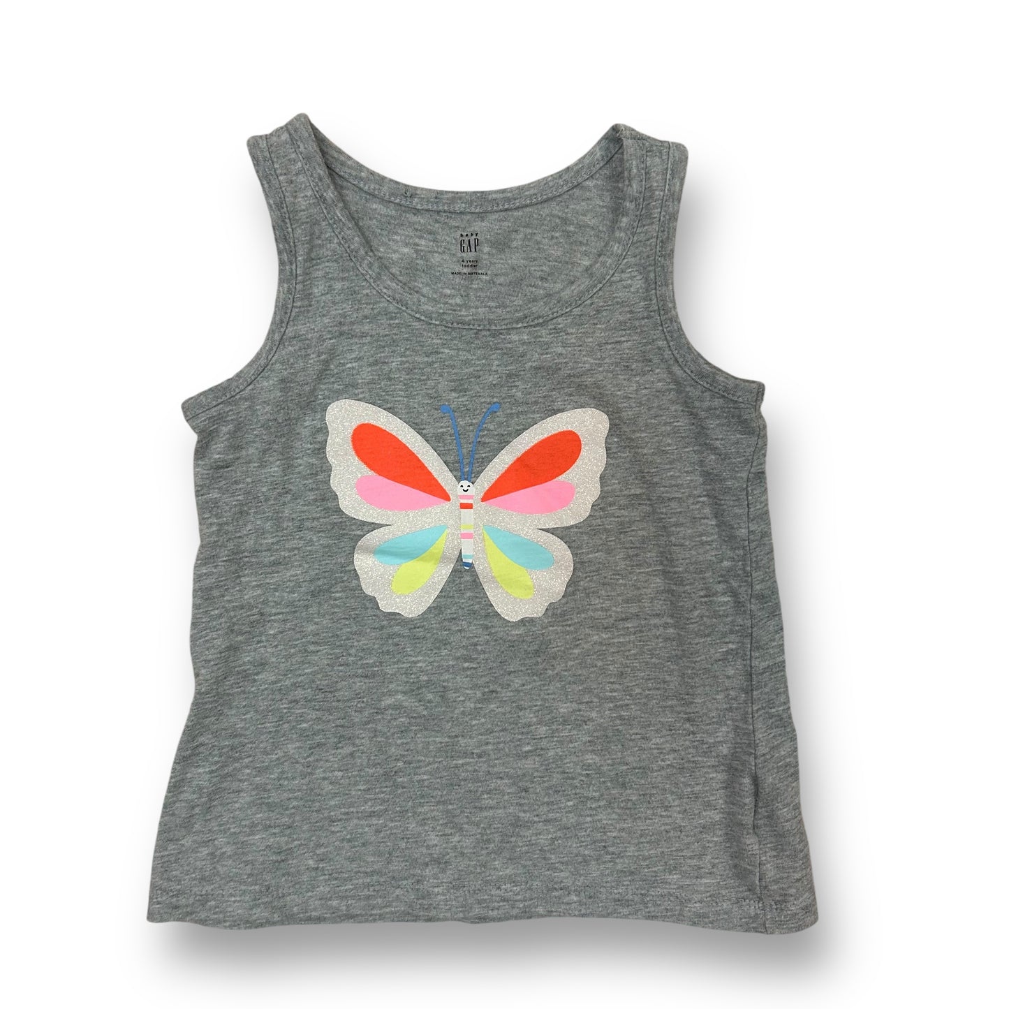 Gap Girls Size 4T Gray Multi-Color Butterfly Tank Top