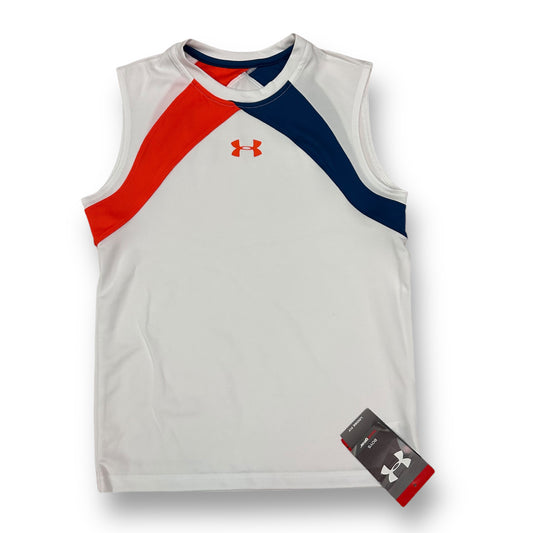 NEW! Boys Under Armour Size 10/12 YMD White Performance Tank