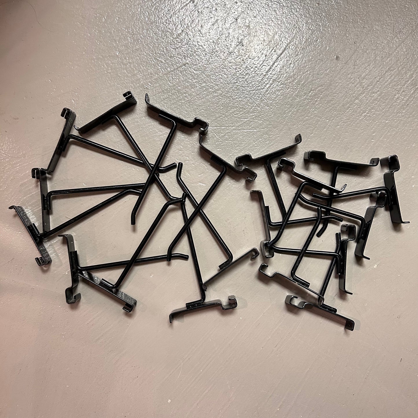 Black Gridwall Hooks Metal Retail Display Variety Box Sizes 2" 4" 6" 8" 10" Mix