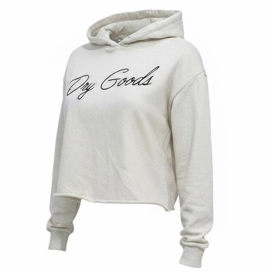 Originality Crop Hoodie Women's XS Pullover Ivory Cropped Sweatshirt