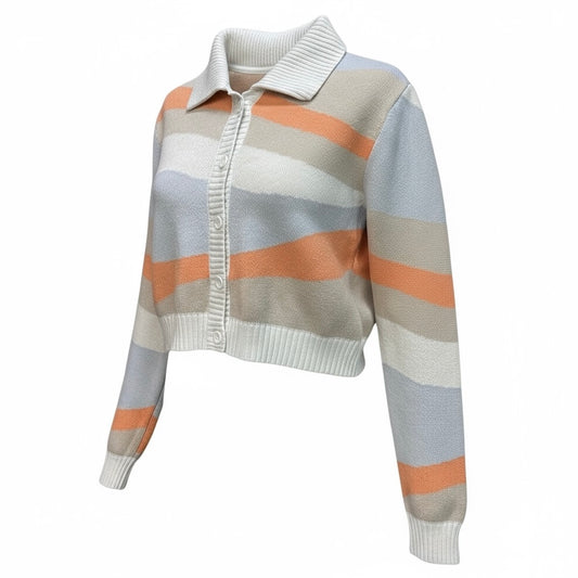 Junior Girls Hollister Sweater Size XS Cropped Cardigan with Collar
