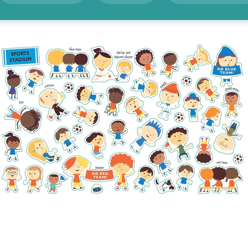 NEW! Colorforms Sports and Games All Around the World Reusable Sticker Book
