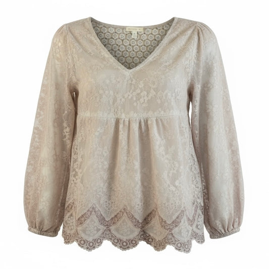 Altar'd State Women's Size Small Pink Blush Boho Style Blouse