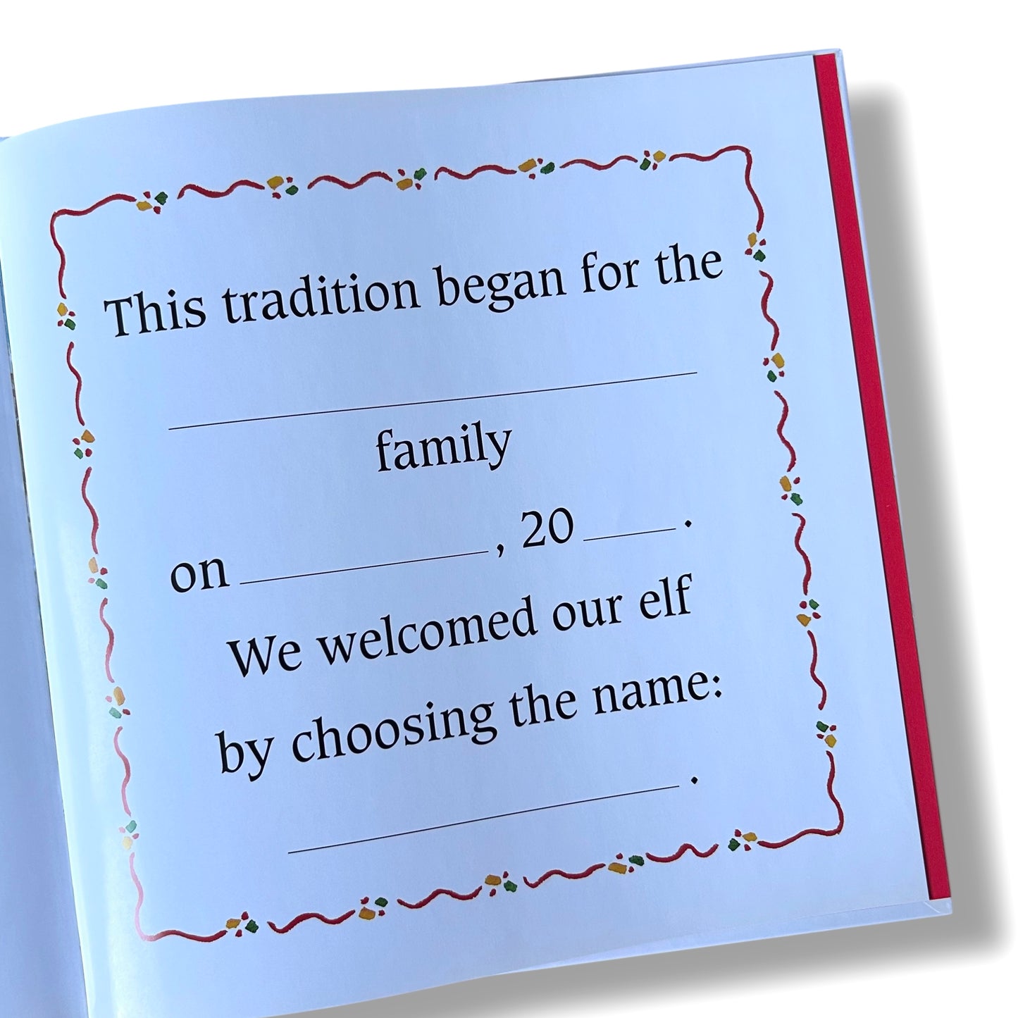 NEW! The Elf On The Shelf Christmas Tradition Hardcover Book, Boy Elf