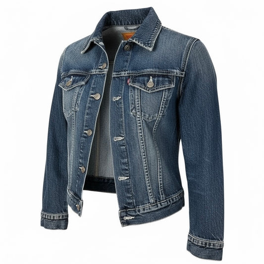 American Eagle Small Jean Jacket Classic Denim Button Up with Pockets