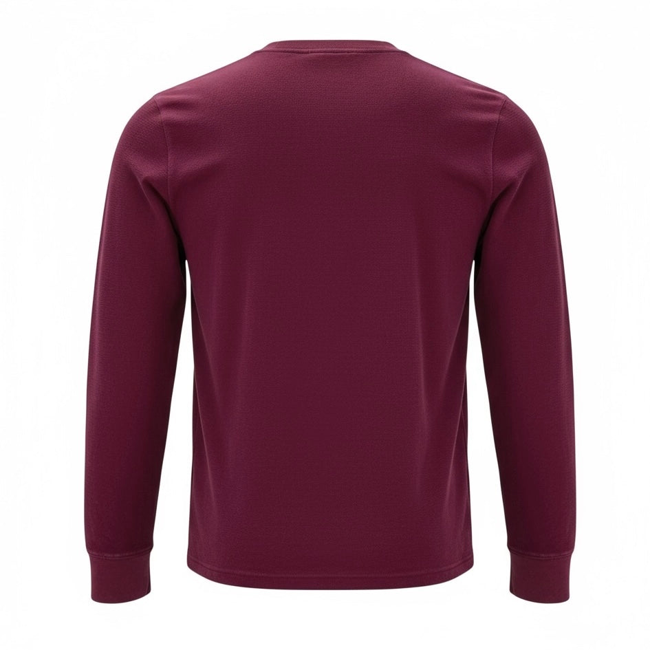 Men’s American Eagle Thermal Henley Shirt Size Medium Standard Fit Long Sleeves