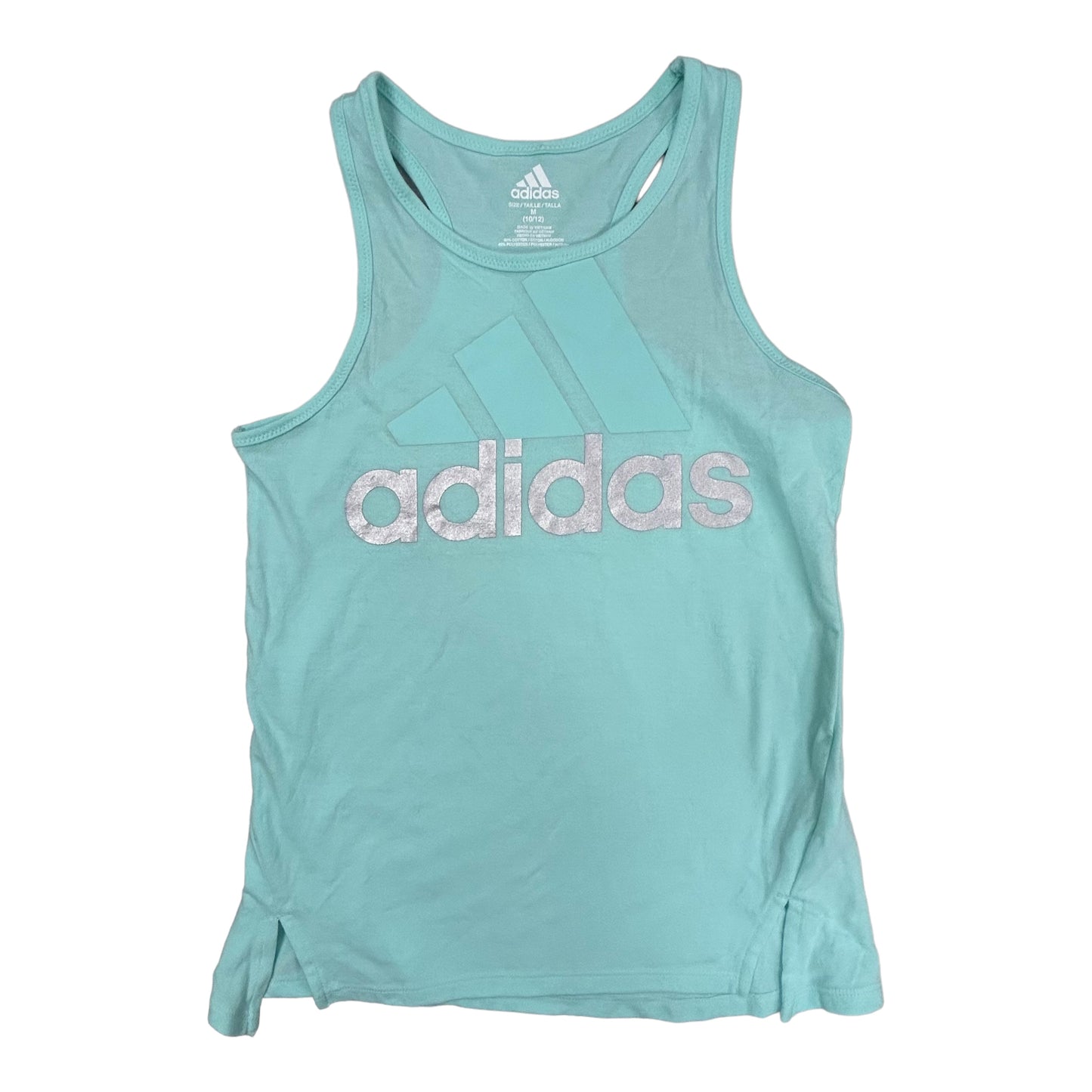 Girls Adidas Size 10/12 Mint Green Lightweight Athletic Tank Top
