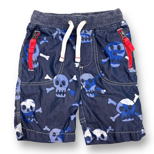 Boys Mini Boden Size 3 Navy Zippered Pockets Pull-On Shorts