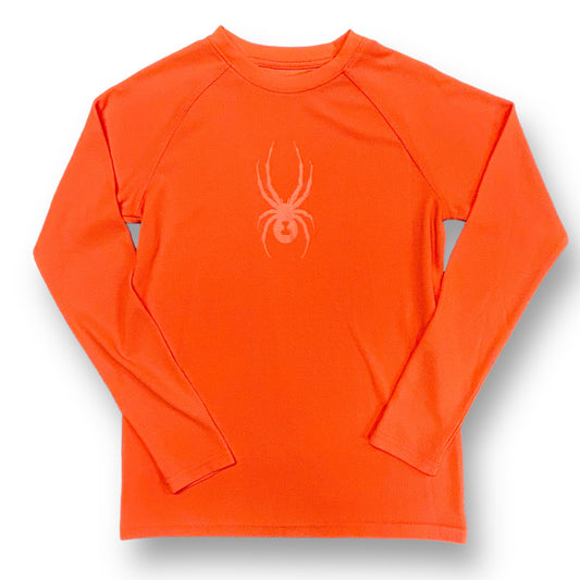Boys Spyder Size 14/16 YLG Bright Orange Performance Long Sleeve Shirt