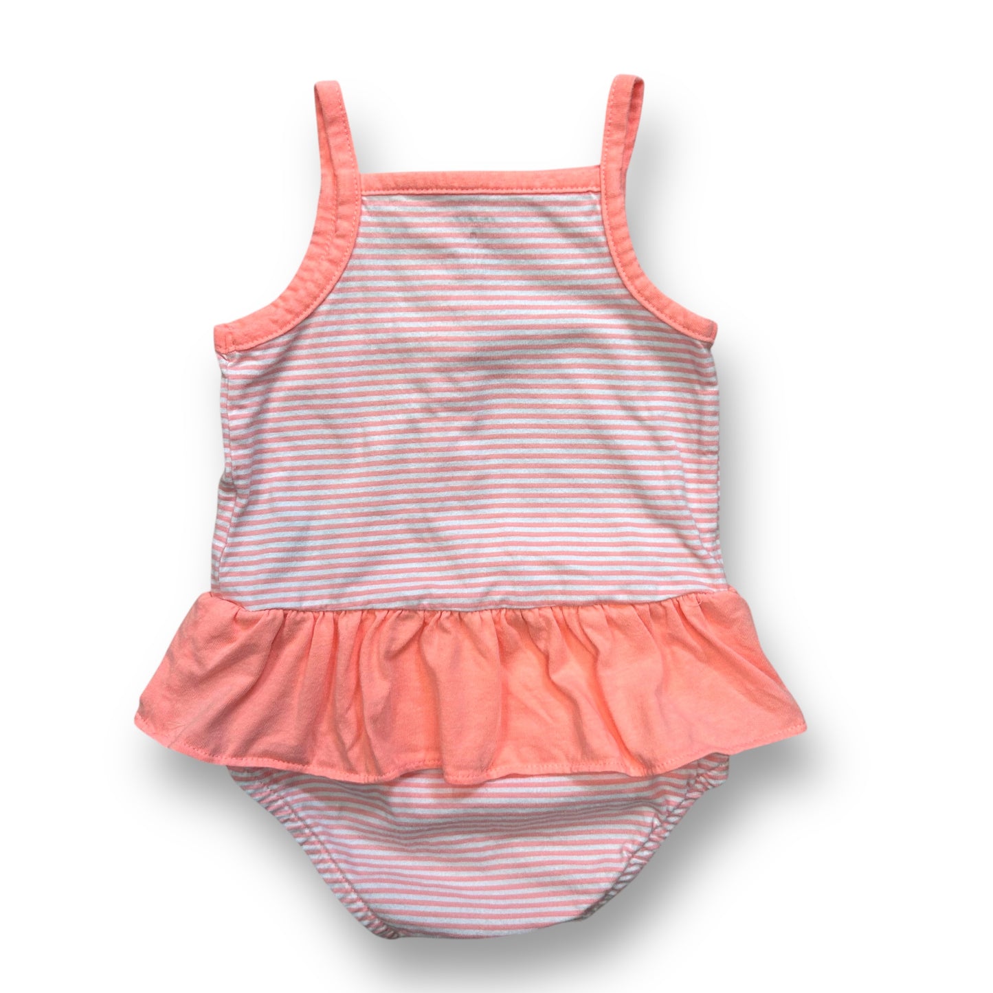 Carter's Size 9 Months Girls One Piece Striped Sleeveless Snap Bottom Romper