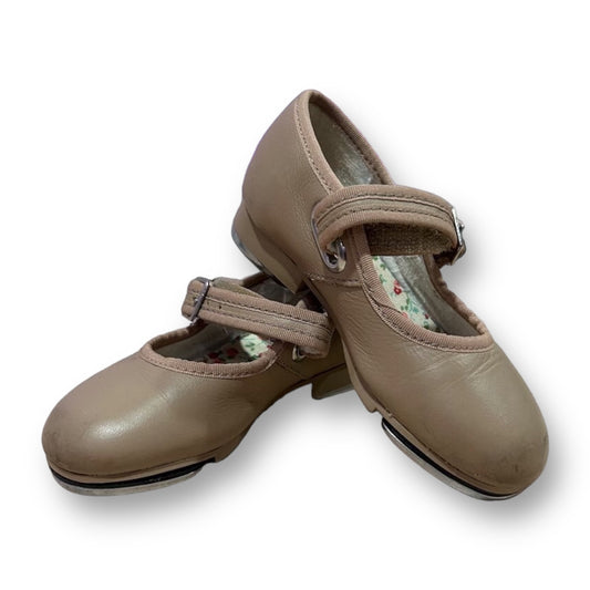 Capezio Toddler Girl Size 8.5 W Nude Tap Shoes