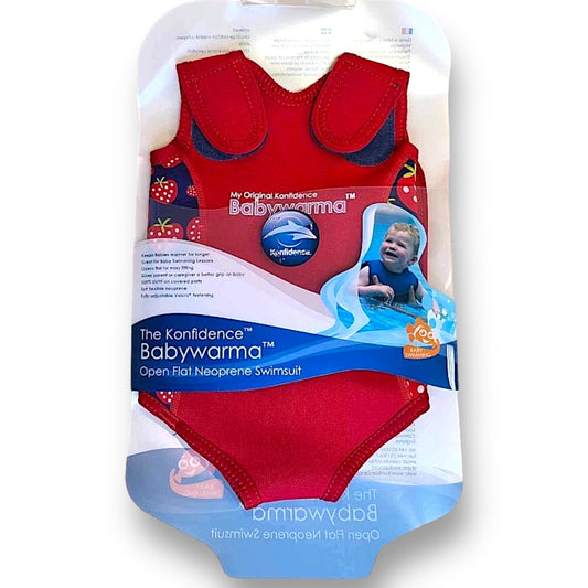 NEW! Konfidence Babywarma Wetsuit: Strawberry Navy, 0-6 Months