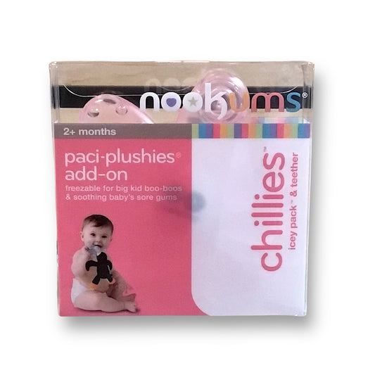 NEW! Nookums "Chillies" Paci-Plushies Add-On Chillable Teether, pink