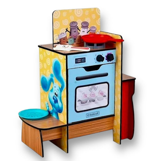 NEW! KidKraft Blue's Clues Wooden Play Kitchen, Handy Dandy Notebook, & Stickers