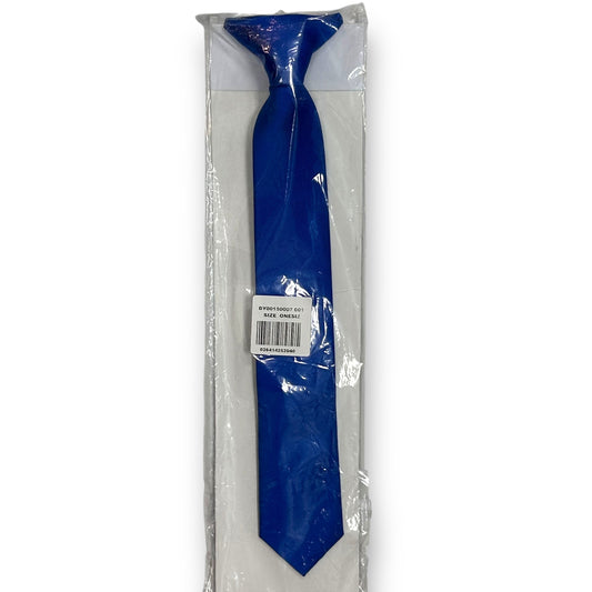 NEW! Boys Size Youth 14" Royal Blue Clip-On Necktie