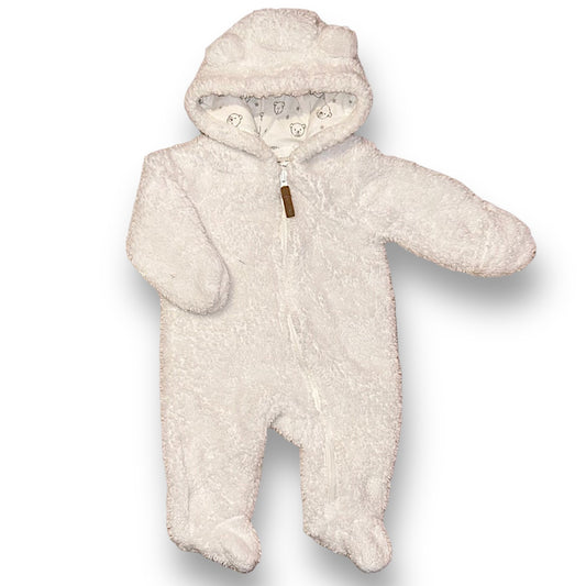 Boys Carter's Size 3 Months White Sherpa Teddy Bear Bunting
