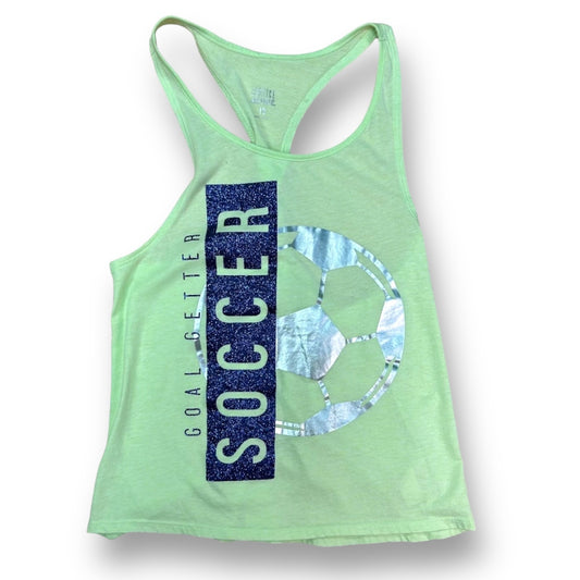 Girls Justice Size 12 Green Soccer Tank Top