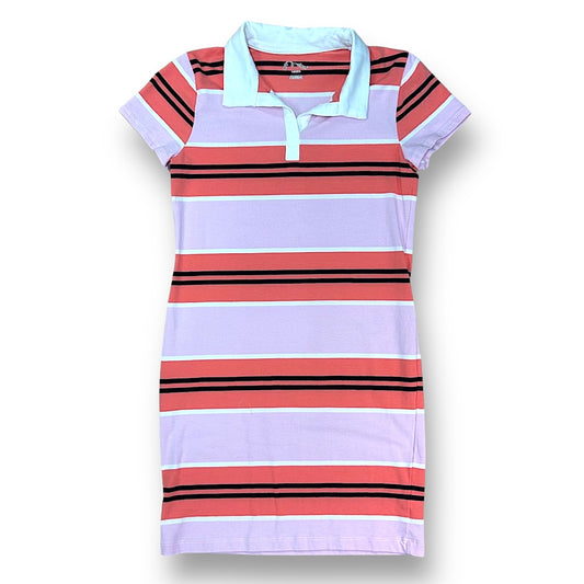 Girls Art Class Size 10/12 Pink Striped Cotton Blend Polo Dress