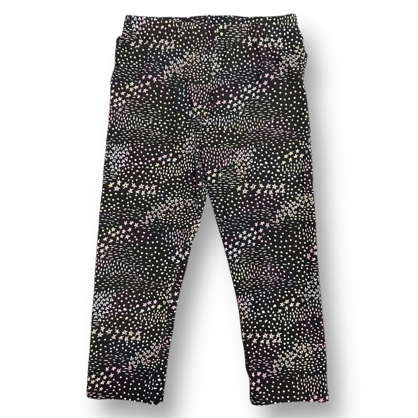 Girls Size 12 Youth Black Printed Short Capri Leggings