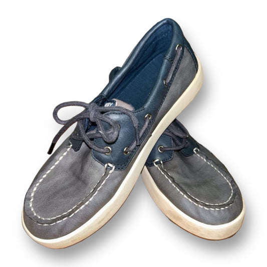 Youth Boy Sperry Top Sider Size 3.5 Blue & Gray Boat Shoes