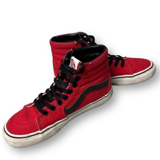Vans Off the Wall Youth Size 6 Red High Top Sneakers